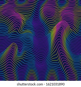 Colored wave vector seamless pattern