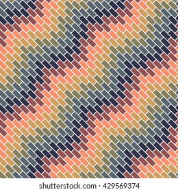 Colored waves. Geometric seamless pattern. Stylish abstract background. Bright endless pattern. Vector