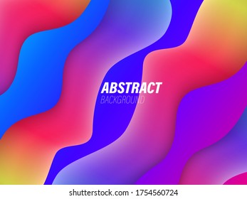 
Colored waves Liquid flowing shapes. Abstract vector background.