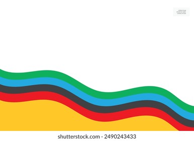 Colored waves on a white background. Vector graphics.