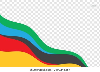 Colored waves on a white background. Vector graphics.