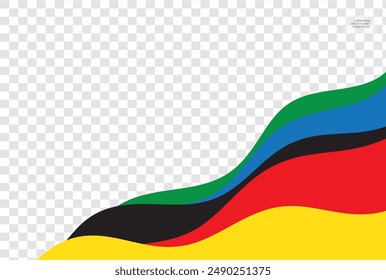 Colored waves on a white background. Vector graphics.