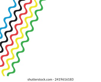 Farbige Wavy-Linien. Abstrakter mehrfarbiger Hintergrund. Vektorgrafiken für Design. Wellen, Textur.