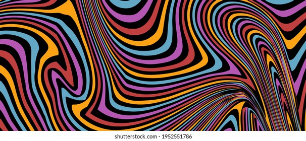 Colored wavy lines. Abstract  Сurved lines vector background.