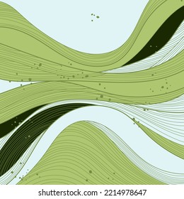 Colored wavy pattern. Abstract linear background. Vector Illustration Template for presentations, flyers, banners, prints and labels.