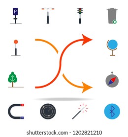 colored way arrows icon. web icons universal set for web and mobile