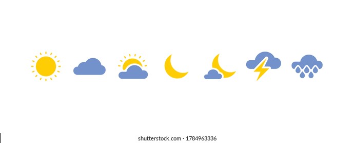 icono del tiempo coloreado, ilustración vectorial.