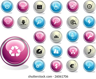 Colored web buttons