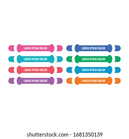 colored web buttons. internet, web elements