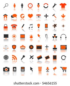 colored web icons - vector set