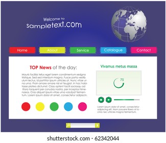 colored website template