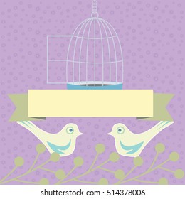 Colored wedding, valentine illustration with love doves and hearts, Valentines day, Valentine, Valentine's day, love and hearts, Colored wedding, valentine illustration with love doves 