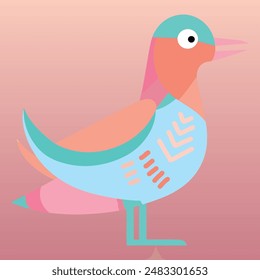 colored wild beautiful bird folklore vector nature animal