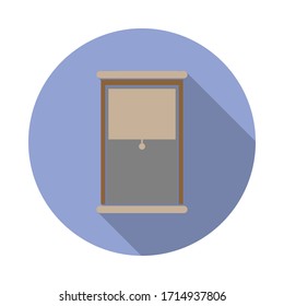 colored window long shadow icon. Simple color vector of web icons for ui and ux, website or mobile application