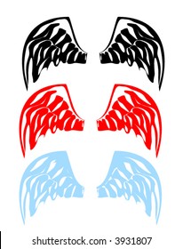 colored wings