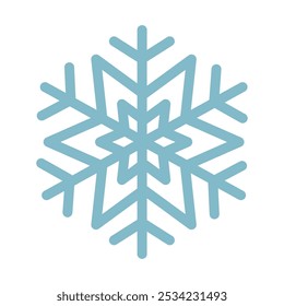 Colored winter snowflake icon Vector