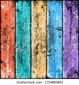 Colored wood texture with realistic natural structure. Blank board composed from clean planks. Empty background in square size format. Graphic element saved as a vector illustration in EPS file format