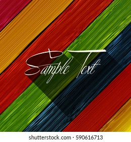 Colored wooden background with room text