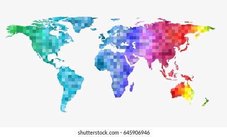 Colored world map 
