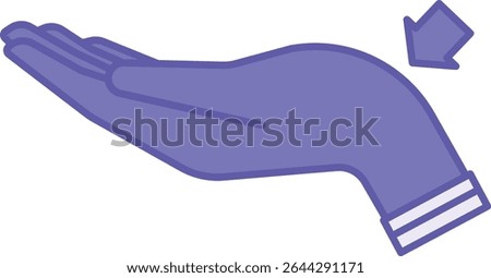 Colored Wrist Icon. Vector Illustration. Part Of the Human Arm Connecting the Forearm And the Hand. Concept Anatomy