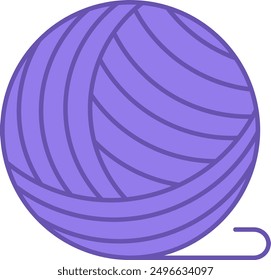 Colored Yarn Ball Icon. Vector Icon of Thread. Yarn for Knitting Clothes. Pet Toy