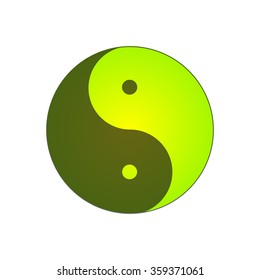 colored Yin Yang sign(vector eps10)