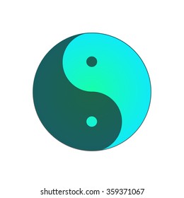 colored Yin Yang sign(vector eps10)