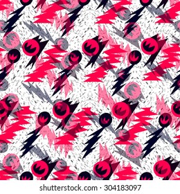 colored zipper and circles on a light background