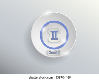 colored zodiac sign on the paper on a gray background