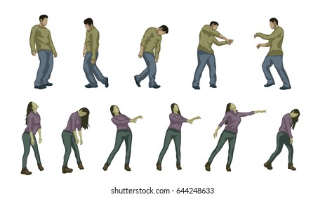 colored zombies set 2
