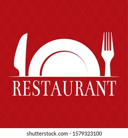 Colores restaurant logo. Menu design - Vector illustration