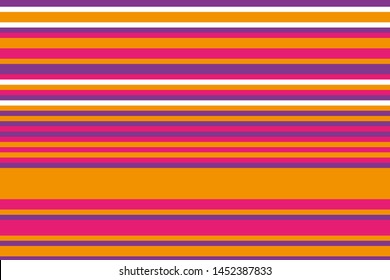 Colorfil horizontal lines. Orange. purple and pink straight stripes. Vector illustration