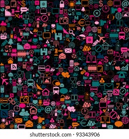 colorfil Network background icons, vector