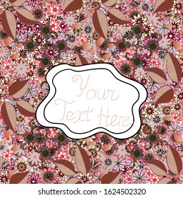 Colorfil and white, pink and beige tropical leaves. Seamless pattern autumn leaves. Vector illustration.