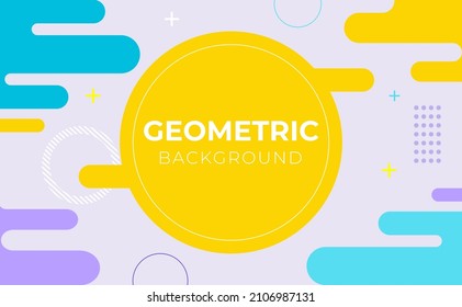 Colorfiul flat geometric background free vector