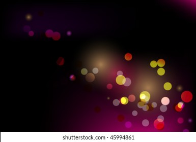 Colorfu dark bokeh effect background