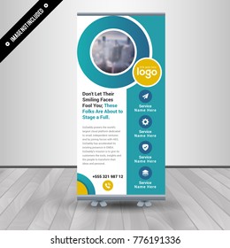 colorfu roll up business brochure flyer banner design vertical template vector, cover presentation abstract geometric background, modern publication x-banner and flag-banner, layout in rectangle size.
