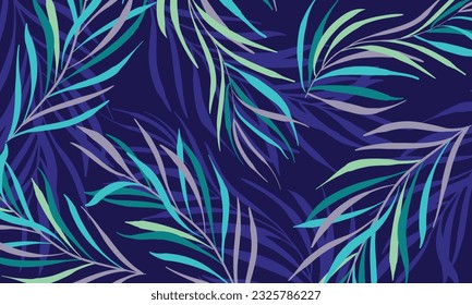 Colorfu Scandinavian style leaves poster background. Leaves art print for wall decoration, home gallery, postcard, brochure cover, spa and wellness, fabric and fashion