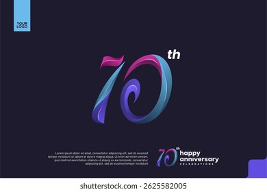 Colorful 10th Anniversary Celebration Design with Artistic Gradient Number and Dark Background
