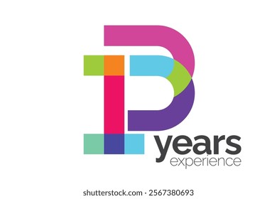 Colorful 13th anniversary numbers. 13 years old logotype. simple congrats. isolated abstract graphic web design template. creative digits.modern congratulation concept.