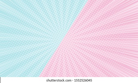 colorful 2 tones pink and blue background with halftone and sunlight effect web page screen size background banner eps10 vectors illustration