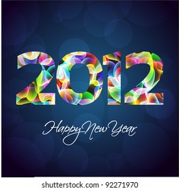 Colorful 2012 New Years Abstract Background