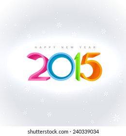 colorful 2015 design placed above light white background