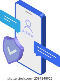 Colorful 2.5D icon illustration set