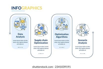 Colorful 2D overproduction vector infographics template with linear icons concept, data visualization with 4 steps, process timeline chart.