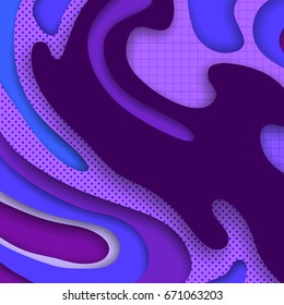 Colorful 3D abstract background with paper cut shapes