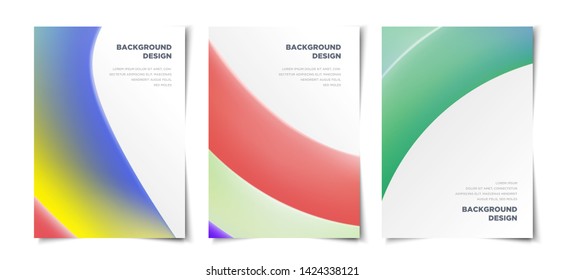 colorful 3d abstract layout background, book, cover, poster, wallpaper design template