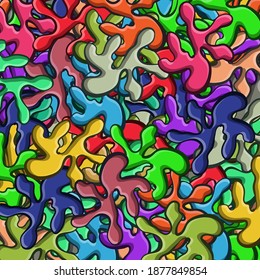 Fondo del vector de forma desordenada abstracta 3D colorida