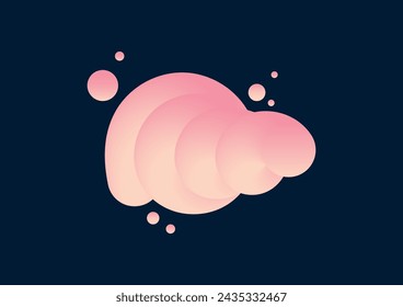 colorful 3D abstract twisted fluid shape background design
