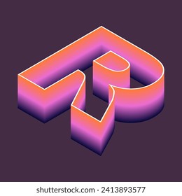 colorful 3d alphabet letters vector